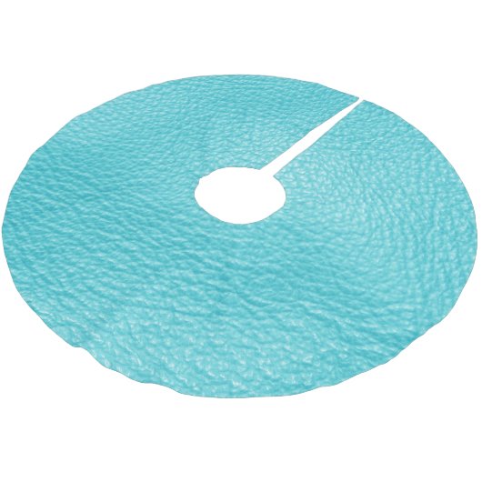 Jupon De Sapin En Polyester Brossé Élégante texture en cuir turquoise (Angle)