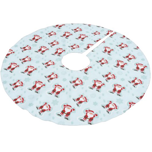 Jupon De Sapin En Polyester Brossé Éléments de Noël Père Noël (Angle)