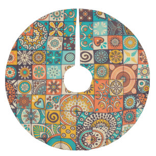 Jupon De Sapin En Polyester Brossé Éléments décoratifs : Motif Vintage à main
