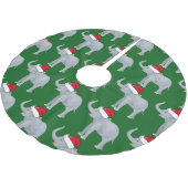 Jupon De Sapin En Polyester Brossé Eléphant de Noël mignon (Angle)