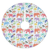 Jupon De Sapin En Polyester Brossé Eléphants tropicaux (Devant)