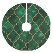 Jupon De Sapin En Polyester Brossé Emerald Moroccan Pattern – Luxury Style (Devant)