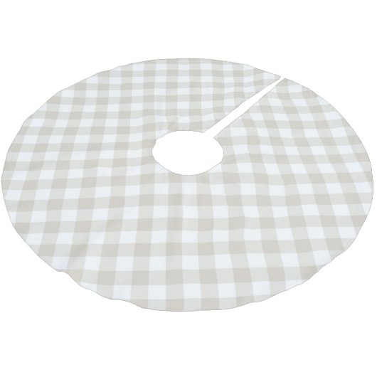Jupon De Sapin En Polyester Brossé En vichy beige lin (Angle)