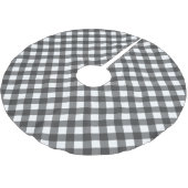 Jupon De Sapin En Polyester Brossé En vichy noir (Angle)