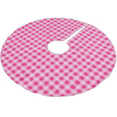 Jupon De Sapin En Polyester Brossé En vichy rose chaud (Angle)