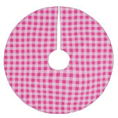 Jupon De Sapin En Polyester Brossé En vichy rose chaud (Devant)