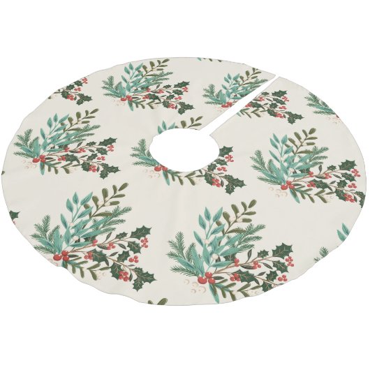 Jupon De Sapin En Polyester Brossé Enchanter Classic Élégance Noël (Angle)