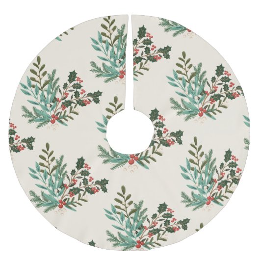 Jupon De Sapin En Polyester Brossé Enchanter Classic Élégance Noël (Devant)
