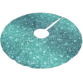 Jupon De Sapin En Polyester Brossé Éperche verte Turquoise Aqua (Angle)