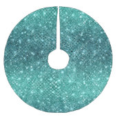 Jupon De Sapin En Polyester Brossé Éperche verte Turquoise Aqua (Devant)