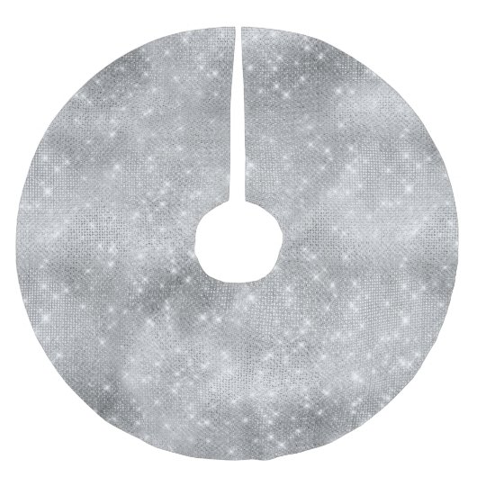 Jupon De Sapin En Polyester Brossé Épersion d'argent (Devant)