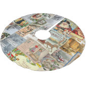 Jupon De Sapin En Polyester Brossé Ephémère de Noël victorienne antique Collage Art (Angle)