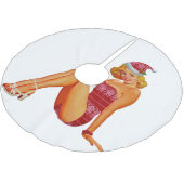 Jupon De Sapin En Polyester Brossé épingle moche de pull de noël (Angle)