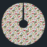 Jupon De Sapin En Polyester Brossé Esquisses de Noël Festive<br><div class="desc">Ajoutez un peu de plaisir sous l'arbre avec cette jupe de Noël avec des croquis d'aquarelle dessinés à la main.</div>