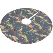 Jupon De Sapin En Polyester Brossé estampado navideño de regalos y dulces para niños (Angle)