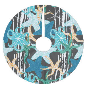 Jupon De Sapin En Polyester Brossé Estarfish Vintage : Arrière - plan à rayures foncé