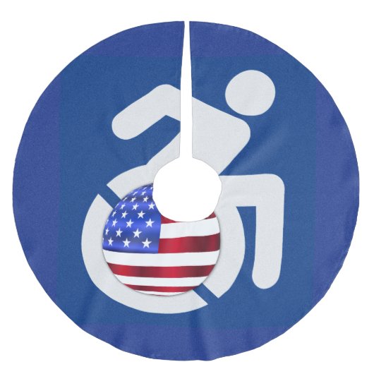 Jupon De Sapin En Polyester Brossé États-Unis handicapés (Devant)