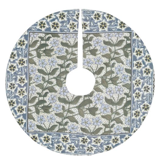 Jupon De Sapin En Polyester Brossé Été Périwinkel Fleur Plutôt Élégant Floral (Devant)