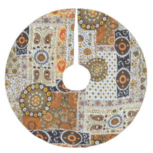 Jupon De Sapin En Polyester Brossé Ethnic Digital Abstrait : Motif sans faille