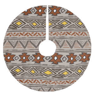 Jupon De Sapin En Polyester Brossé Ethnique Abstraite : Motif tiré à la main