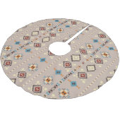 Jupon De Sapin En Polyester Brossé Ethnique : un motif tribal transparent (Angle)