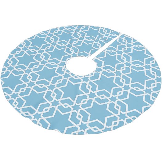 Jupon De Sapin En Polyester Brossé Étoile Bleue De David (Angle)