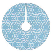 Jupon De Sapin En Polyester Brossé Étoile Bleue De David (Devant)