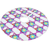 Jupon De Sapin En Polyester Brossé Étoile de David juive (Angle)