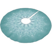 Jupon De Sapin En Polyester Brossé Étoile turquoise | Mandala (Angle)