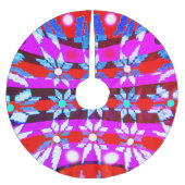 Jupon De Sapin En Polyester Brossé étoiles de Noël (Devant)