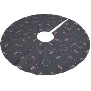 Jupon De Sapin En Polyester Brossé Étoiles Et Motif Spacship Unique