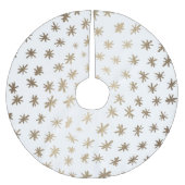 Jupon De Sapin En Polyester Brossé étoiles métalliques - or (Devant)