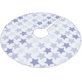 Jupon De Sapin En Polyester Brossé Étoiles Patriotique Blue Ombre (Angle)
