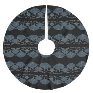 Jupon De Sapin En Polyester Brossé Éventail Bleu Élégant