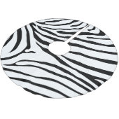 Jupon De Sapin En Polyester Brossé Excellente impression Zebra noir et blanc (Angle)