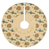 Jupon De Sapin En Polyester Brossé Falda árbol navidad con cervatillo y ramas. (Devant)