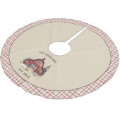Jupon De Sapin En Polyester Brossé Farmhouse Country Christmas Custom (Angle)