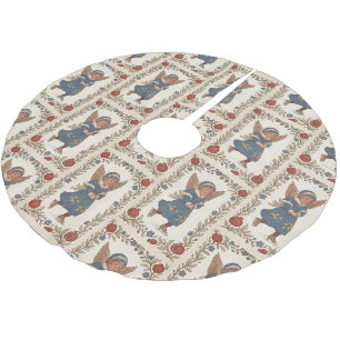 Jupon De Sapin En Polyester Brossé Faux bourrelet patinant Ange Noël traditionnel