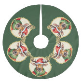 Jupon De Sapin En Polyester Brossé Favoris de Noël animal amusant - Cerf 2 (Devant)