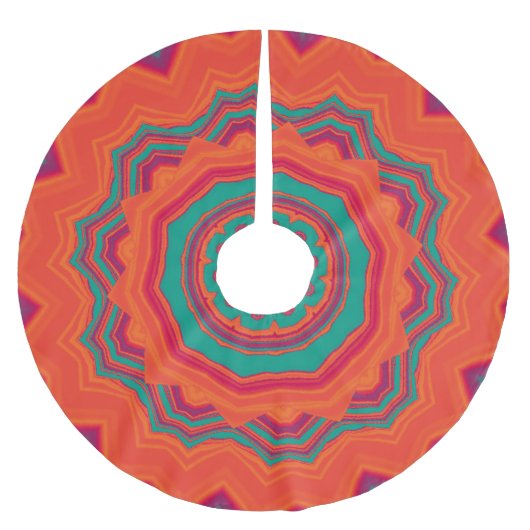 Jupon De Sapin En Polyester Brossé Feliz Navidad (Devant)