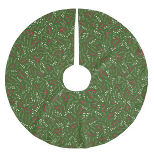 Jupon De Sapin En Polyester Brossé Ferme forêt verte feuillage rustique motif mignon