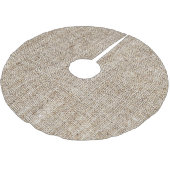 Jupon De Sapin En Polyester Brossé Ferme Rustique Brown Burlap Texture (Angle)