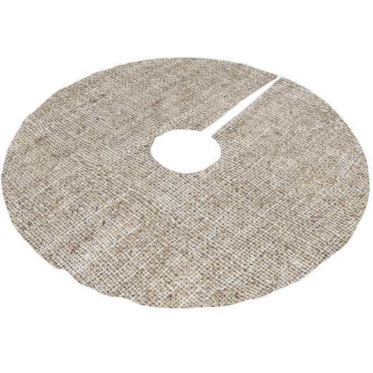 Jupon De Sapin En Polyester Brossé Ferme Rustique Brown Burlap Texture (Angle)