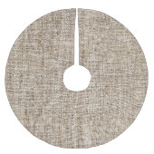 Jupon De Sapin En Polyester Brossé Ferme Rustique Brown Burlap Texture (Devant)