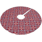 Jupon De Sapin En Polyester Brossé Festif Motif scandinave (Angle)