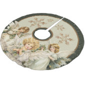 Jupon De Sapin En Polyester Brossé Festif Noël Angels de vacances (Angle)