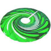 Jupon De Sapin En Polyester Brossé Festif vert Joyeux Noël (Angle)