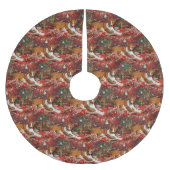 Jupon De Sapin En Polyester Brossé Festival de Noël de Chien Basenji (Devant)