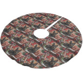 Jupon De Sapin En Polyester Brossé Festival de Noël des chiens Kelpie australiens (Angle)