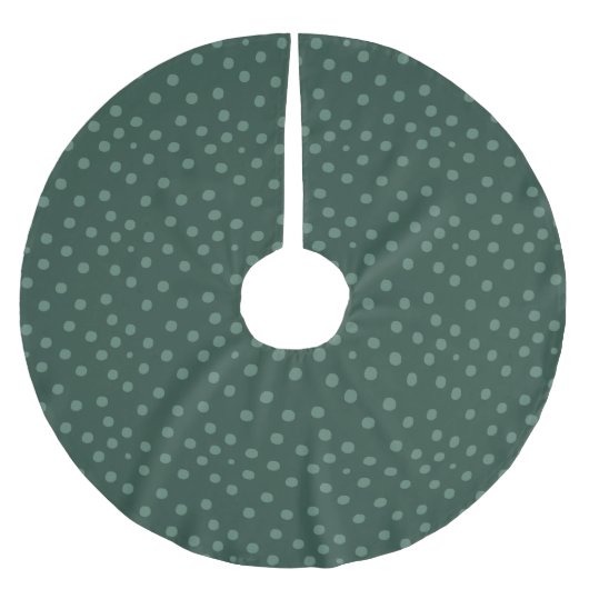 Jupon De Sapin En Polyester Brossé Festive Green Dots Noël (Devant)